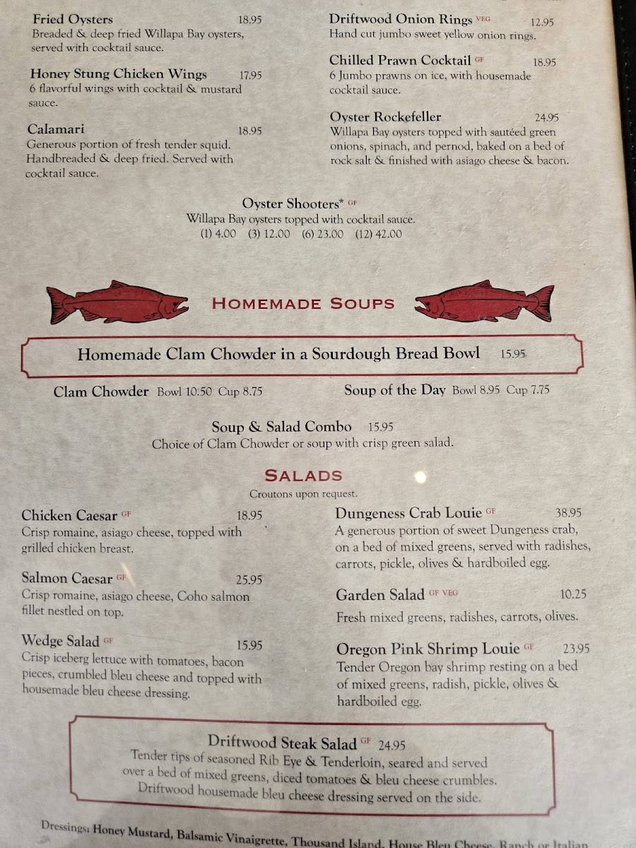 Driftwood Restaurant & Lounge Menu - Image 3