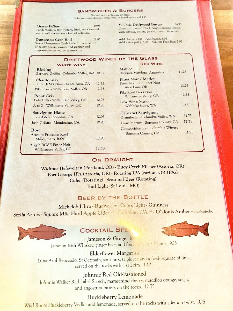 Driftwood Restaurant & Lounge Menu - Image 5